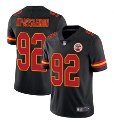 Nike Chiefs #92 Tanoh Kpassagnon Black Mens Stitched NFL Limited Rush Jersey