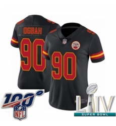 2020 Super Bowl LIV Women Kansas City Chiefs #90 Emmanuel Ogbah Limited Black Rush Vapor Untouchable Football Jersey