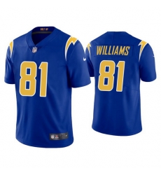 Men's Los Angeles Chargers #81 Mike Williams 2020 Blue Vapor Untouchable Limited Stitched Jersey