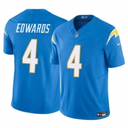 Youth Los Angeles Chargers 4 Gus Edwards Light Blue 2024 F U S E Vapor Untouchable Limited Stitched Jersey