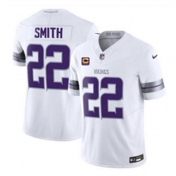 Men Minnesota Vikings 22 Harrison Smith White 2024 F U S E  With 4 Star C Patch Winter Warrior Limited Stitched Jersey