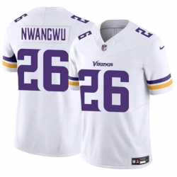 Men Minnesota Vikings 26 Kene Nwangwu White 2023 F U S E  Vapor Untouchable Limited Stitched Jersey