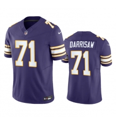 Men Minnesota Vikings 71 Christian Darrisaw Purple 2023 F U S E  Vapor Untouchable Limited Stitched Jersey