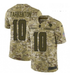 Mens Nike Minnesota Vikings 10 Fran Tarkenton Limited Camo 2018 Salute to Service NFL Jersey