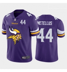 Nike Vikings 44 Josh Metellus Purple Team Big Logo Number Vapor Untouchable Limited Jersey