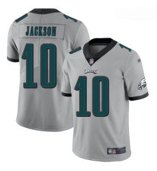 Eagles 10 DeSean Jackson Silver Men Stitched Football Limited Inverted Legend Jersey