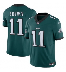 Men Philadelphia Eagles 11 A J Brown Green 2023 F.U.S.E. Vapor Untouchable Limited Stitched Football Jersey