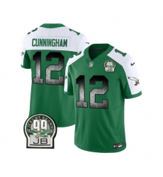 Men Philadelphia Eagles 12 Randall Cunningham Green White 2023 F U S E  Throwback Vapor Untouchable Limited Stitched Football Jersey