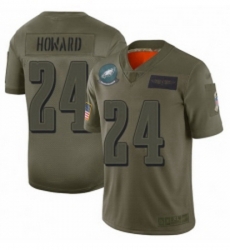 Men Philadelphia Eagles 24 Jordan Howard Limited Camo 2019 Salute to Service Football Jersey