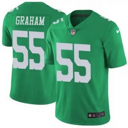 Men Philadelphia Eagles Brandon Graham #55 Green Vapor Untouchable Limited Stitched NFL Jersey