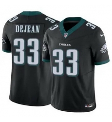 Men Philadelphia Eagles Cooper DeJean #33 Black F U S E Stitched NFL Jersey