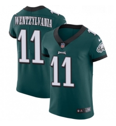 Mens Nike Philadelphia Eagles 11 Carson Wentz Midnight Green Team Color Wentzylvania Vapor Untouchable Elite Player NFL Jersey