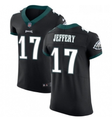 Mens Nike Philadelphia Eagles 17 Alshon Jeffery Black Alternate Vapor Untouchable Elite Player NFL Jersey