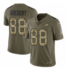 Mens Nike Philadelphia Eagles 88 Dallas Goedert Limited Olive Camo 2017 Salute to Service NFL Jersey