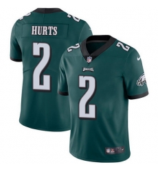 Nike Eagles 2 Jalen Hurts Green Team Color Men Stitched NFL Vapor Untouchable Limited Jersey