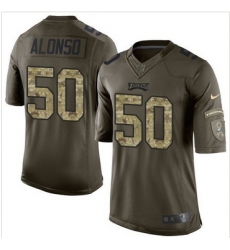 Nike Philadelphia Eagles #50 Kiko Alonso Green Men 27s Stitched NFL Limited Salute to Service Jersey