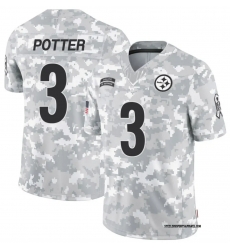 Men Pittsburgh Steelers 3 B.T. Potter 2024 Arctic Camo Salute To Service Limited Stitched Football Jersey