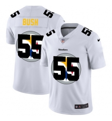 Nike Steelers 55 Devin Bush White Shadow Logo Limited Jersey