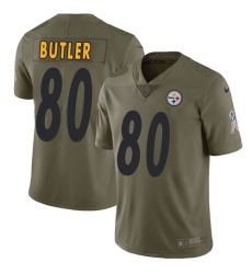 Nike Steelers #80 Jack Butler Olive Mens Stitched NFL Limited 2017 Salute to Service Jersey