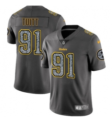 Nike Steelers #91 Stephon Tuitt Gray Static Mens NFL Vapor Untouchable Game Jersey