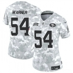 Women San Francisco 49ers 54 Fred Warner 2024 F U S E Arctic Camo Salute To Service Limited Stitched Jersey