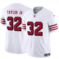 Youth San Francisco 49ers 32 Patrick Taylor Jr New White 2024 F U S E  Vapor Untouchable Limited Stitched Football Jersey