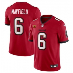 Men Tampa Bay Buccaneers 6 Baker Mayfield Red 2024 With 4 Star C Patch Vapor Untouchable Limited Stitched Jersey