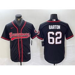 Men Tampa Bay Buccaneers 62 Graham Barton Black Cool Base Stitched Baseball Jersey