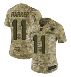 Nike Dolphins #11 DeVante Parker Camo Women Stitched NFL Limited 2018 Salute to Service Jersey