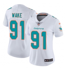 Nike Dolphins #91 Cameron Wake White Womens Stitched NFL Vapor Untouchable Limited Jersey