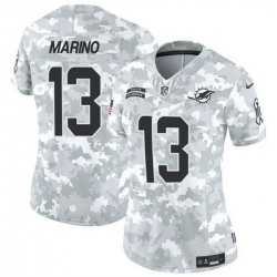 Women Miami Dolphins 13 Dan Marino 2024 F U S E Arctic Camo Salute To Service Limited Stitched Football Jersey