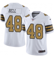 Youth Nike Saints #48 Vonn Bell White Stitched NFL Limited Rush Jersey