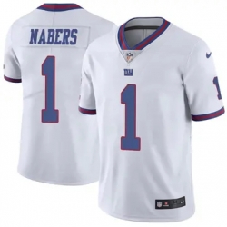 Men New York Giants #1 Malik Nabers Nike Color Rush Nike Stitched Jersey