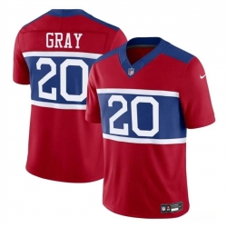 Men New York Giants 20 Eric Gray Century Red Alternate Vapor F U S E  Limited Stitched Football Jersey