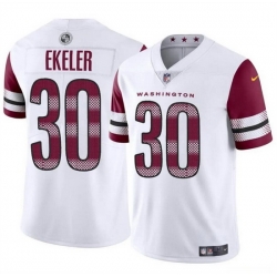 Men Washington Commanders 30 Austin Ekeler White Vapor Limited Stitched Football Jersey