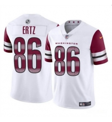 Men Washington Commanders 86 Zach Ertz White Vapor Limited Stitched Football Jersey