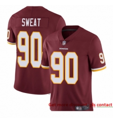 Redskins 90 Montez Sweat Burgundy Red Team Color Men Stitched Football Vapor Untouchable Limited Jersey