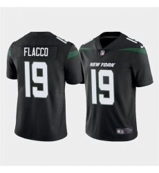 Men New York Jets 19 Joe Flacco Black Vapor Untouchable Limited Stitched Jersey