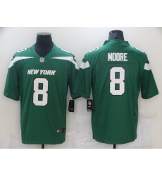 Men New York Jets 8 Elijah Moore Nike Gotham Green 2021 Vapor Untouchable  Jersey