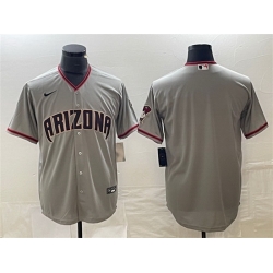 Men Arizona Diamondbacks Blank Grey Cool Base Stitched Baseball Jersey