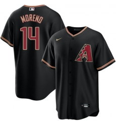 Men's Arizona Diamondbacks #14 Gabriel Moreno Jersey Black 2023 World Series Flex Base Jersey