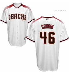 Mens Majestic Arizona Diamondbacks 46 Patrick Corbin Replica White Home Cool Base MLB Jersey