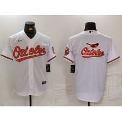 Men Baltimore Orioles Big Logo White 2024 Home Limited Cool Base Stitched Baseball Jersey 3