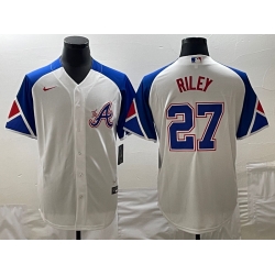 MLB Braves 27 Riley White City Connect Cool Base Men Jersey