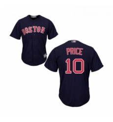 Youth Boston Red Sox 10 David Price Replica Navy Blue Alternate Road Cool Base Baseball Jersey