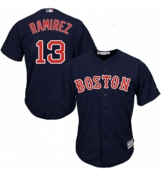 Youth Majestic Boston Red Sox 13 Hanley Ramirez Authentic Navy Blue Alternate Road Cool Base MLB Jersey