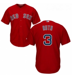 Youth Majestic Boston Red Sox 3 Babe Ruth Replica Red Alternate Home Cool Base MLB Jersey