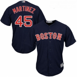 Youth Majestic Boston Red Sox 45 Pedro Martinez Authentic Navy Blue Alternate Road Cool Base MLB Jersey