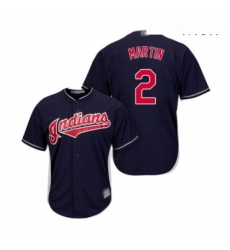 Mens Cleveland Indians 2 Leonys Martin Replica Navy Blue Alternate 1 Cool Base Baseball Jersey 