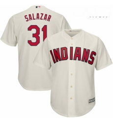 Mens Majestic Cleveland Indians 31 Danny Salazar Replica Cream Alternate 2 Cool Base MLB Jersey